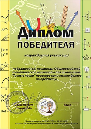 Диплом участника