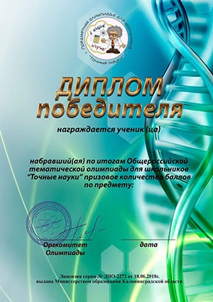 Диплом участника